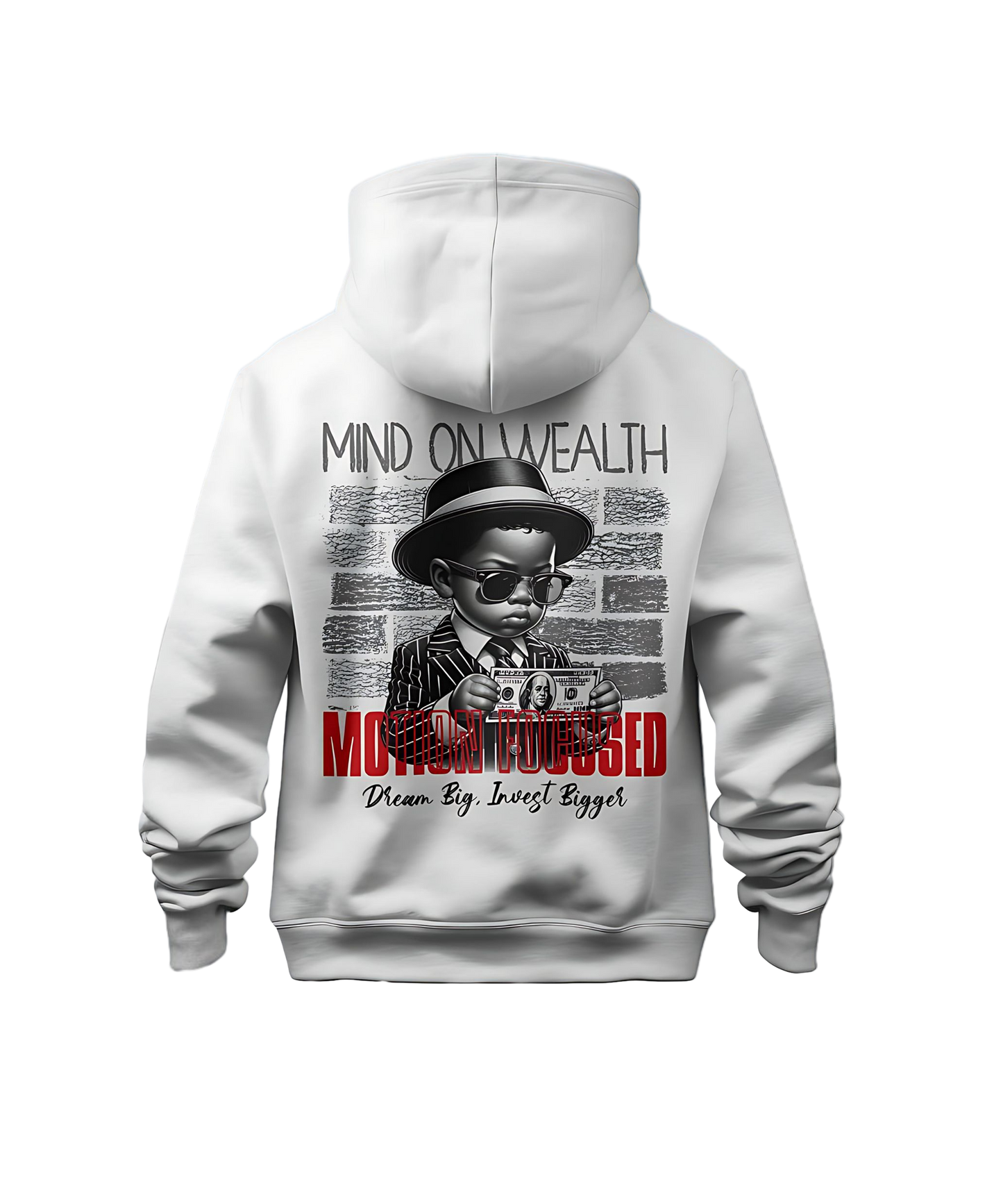 Mind on Wealth Hoodie - Motion Focused streetwear promoting financial literacy and urban empowerment