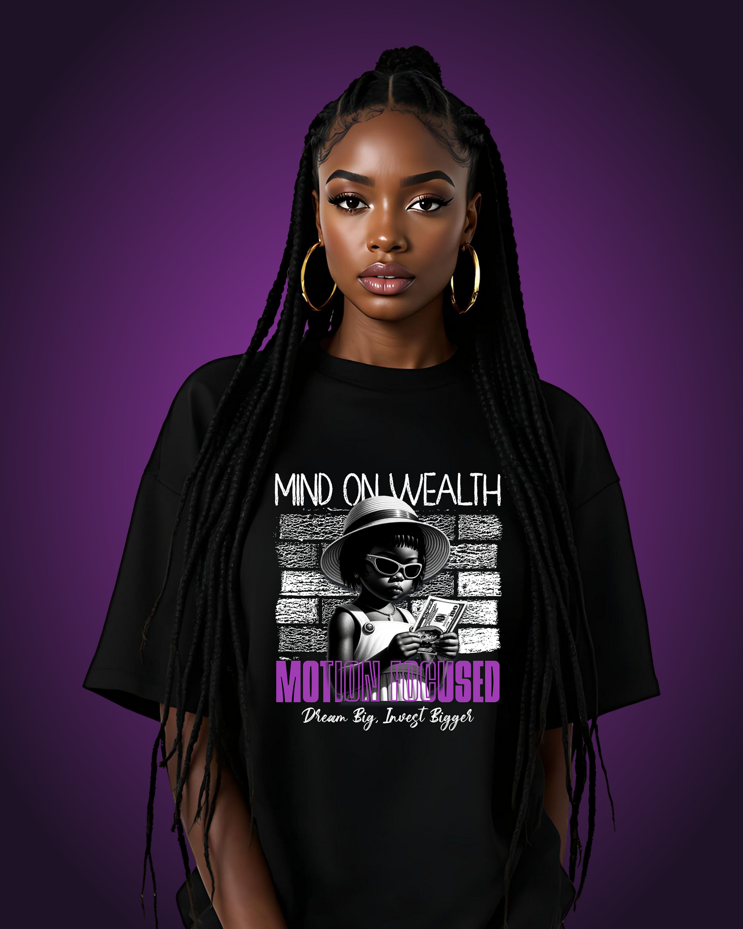 Mind on Wealth Graphic Tee Women's Black