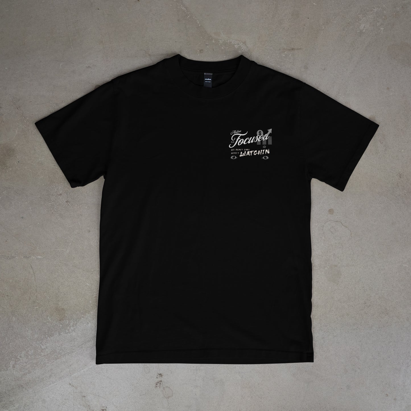 We Don't Care Who's Watchin Men's t shirt Black and Grey