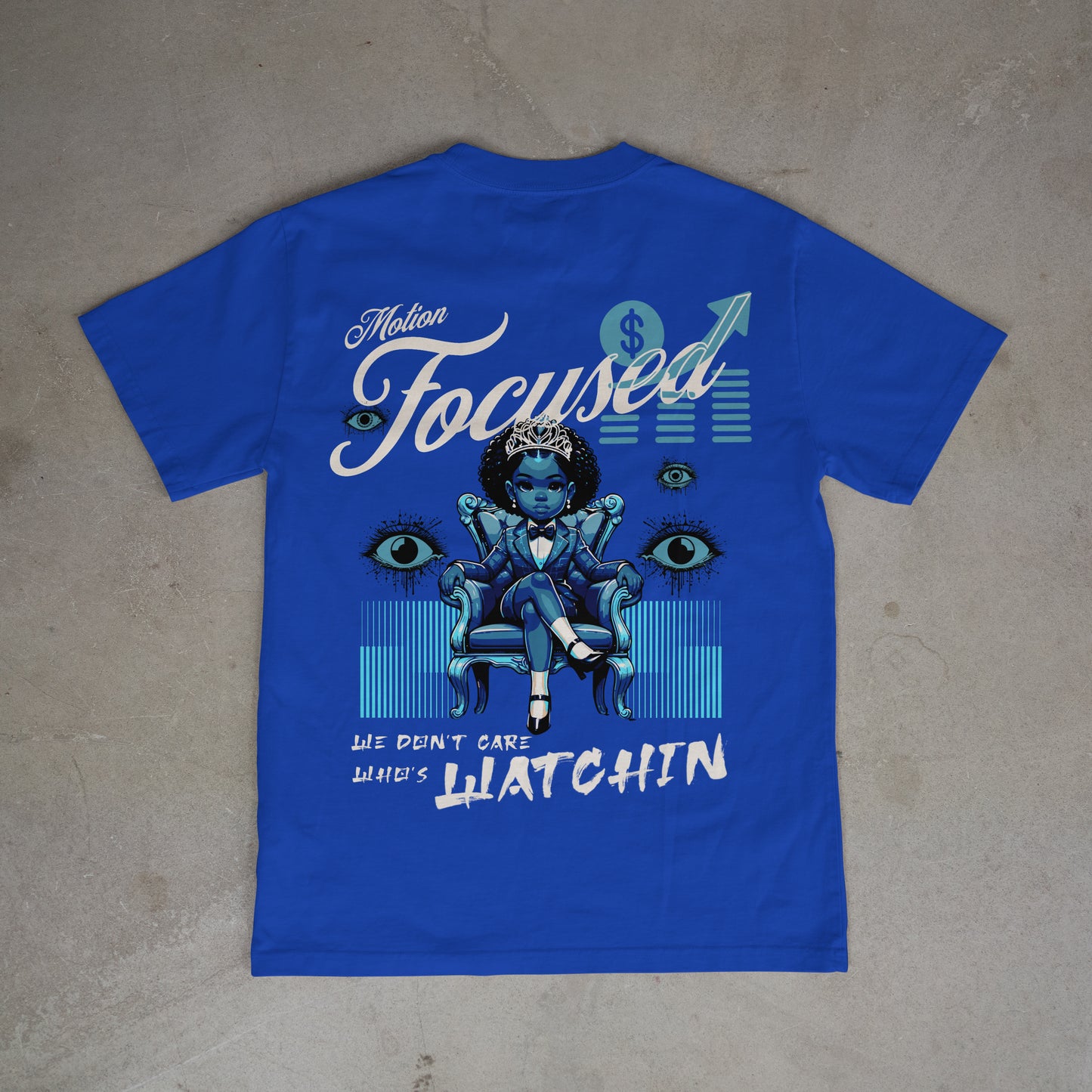 We Don't Care Who's Watchin Women's t shirt Royal Blue