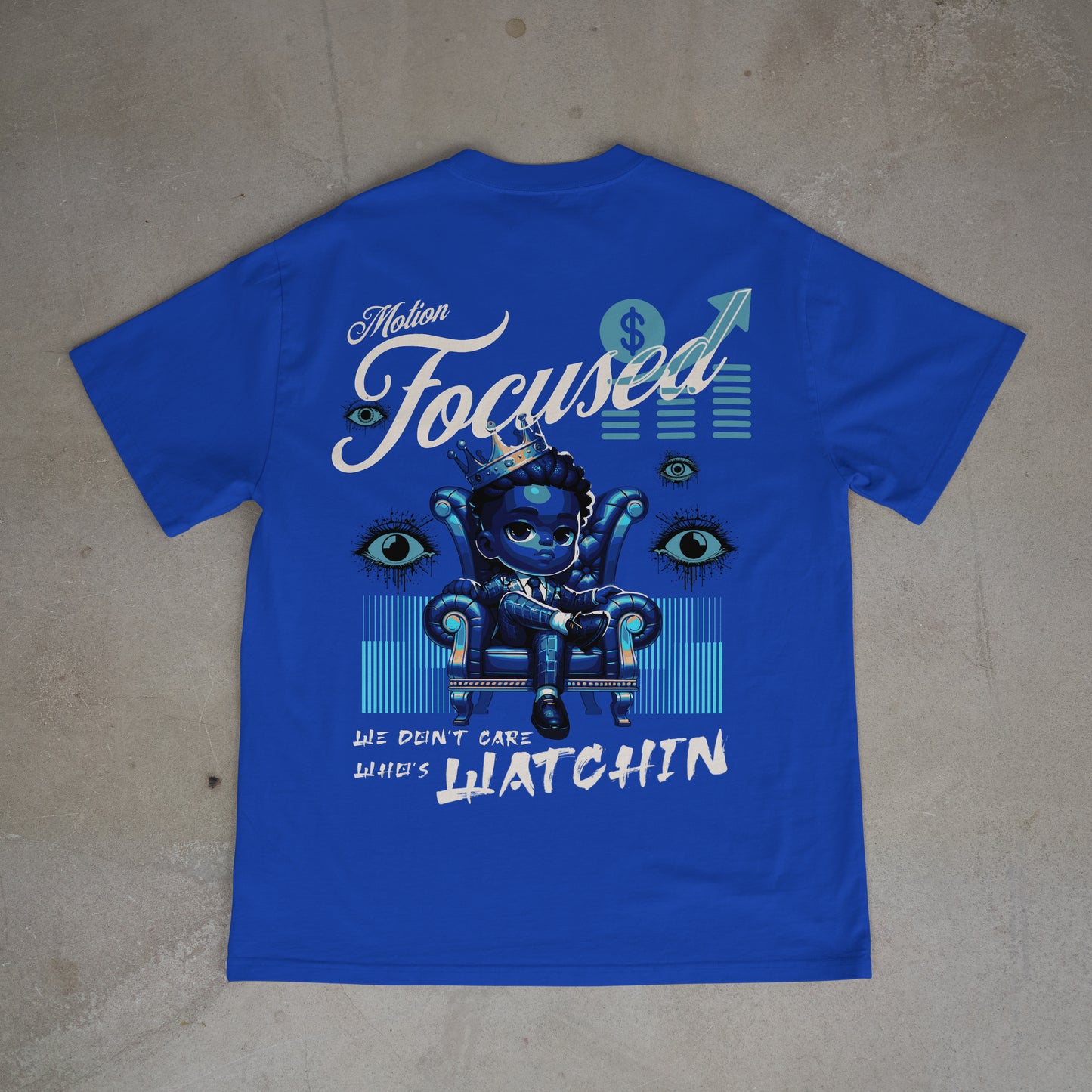 We Don't Care Who's Watchin Men's t shirt Royal Blue