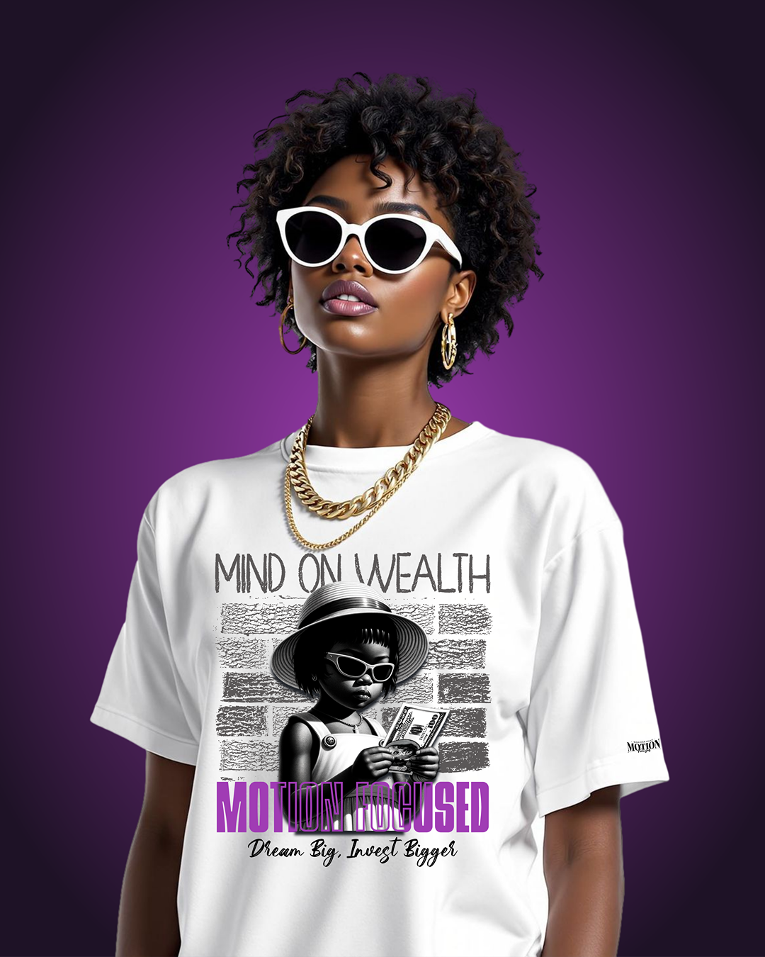 Mind on Wealth Graphic Tee Women's White