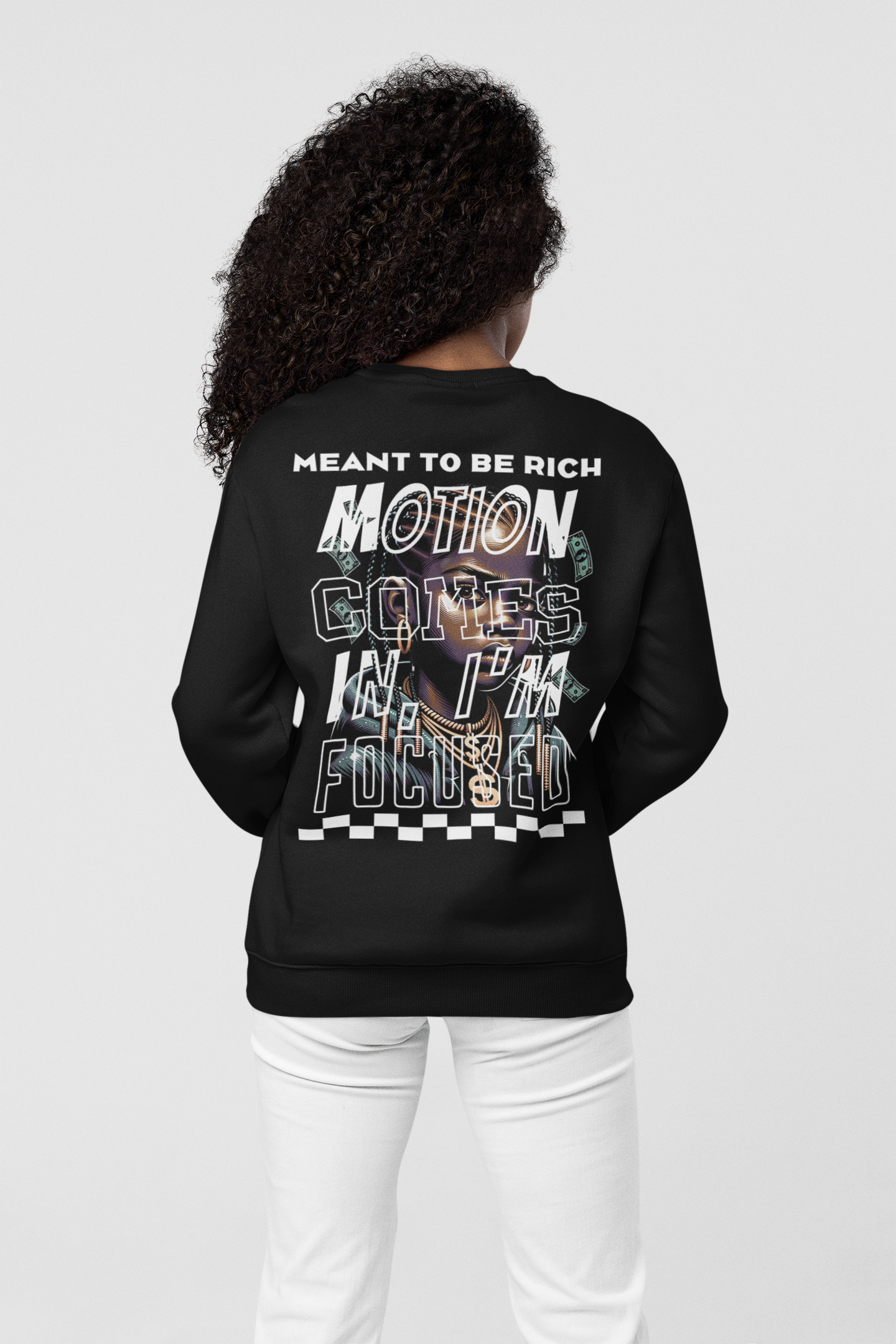 Meant to Be Rich Graphic Women's Sweatshirt